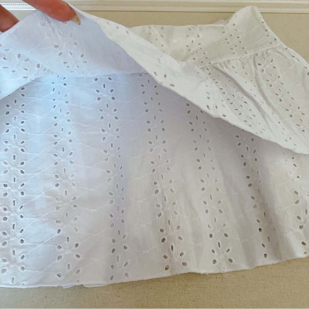 L. A. Hearts XS skirt mini white eyelet embroidered ruffle - Picture 5 of 11